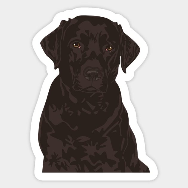 Cool Black Labrador Retriever Dog Stone T-Shirt Sticker by riin92